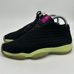 Nike Air Jordan Shoes Kids 5.5 Future GG‎ Black Lime Green Sneaker Low Top Youth